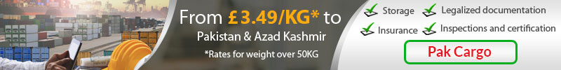Pak cargo to Pakistan from UK